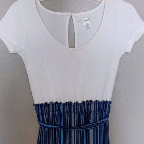 LA Gypsy White And Blue Jumpsuit Size XS - Picture 5 of 7